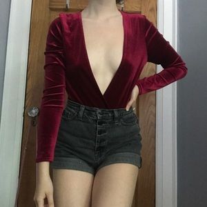 red velvet bodysuit